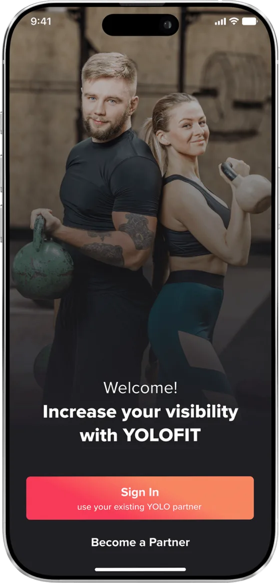YOLOfit app screen