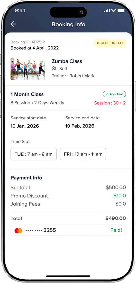 YOLOfit app screen