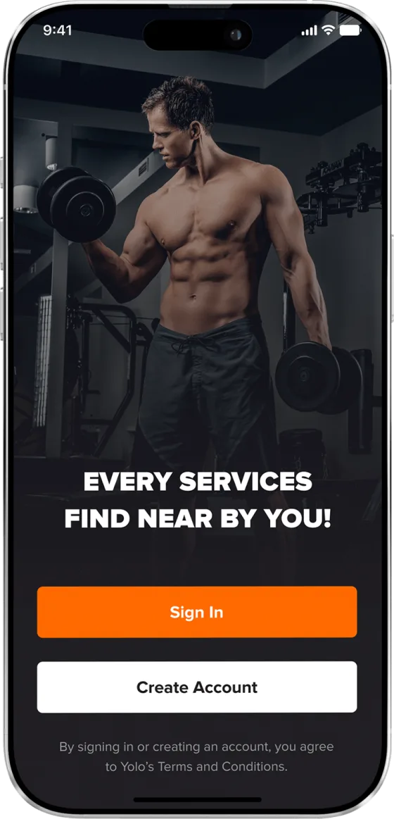 YOLOfit app screen
