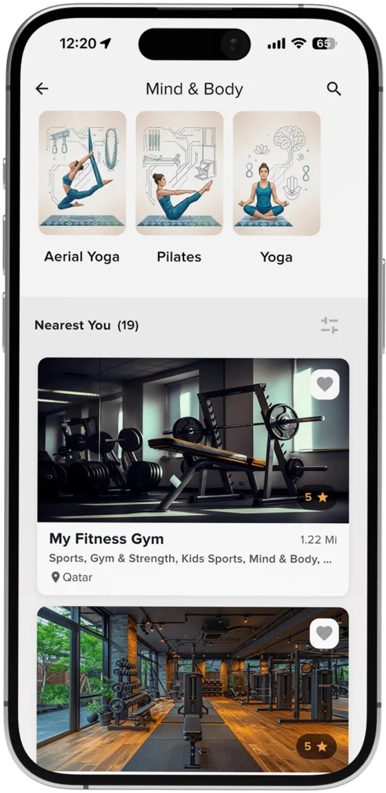 YOLOfit app screen